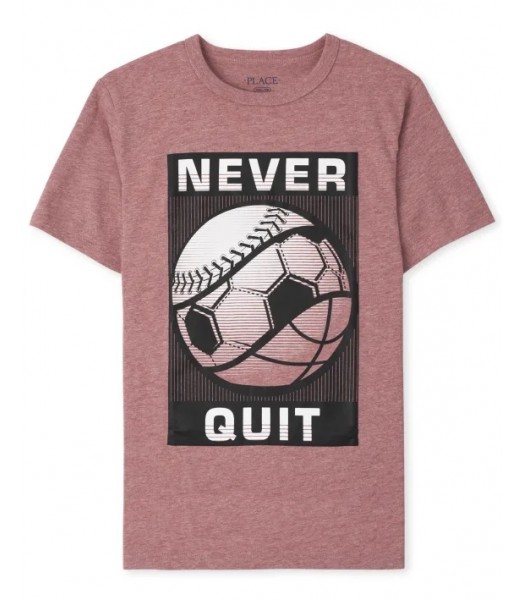 Childrens Place Hampton Red Never Quit Tee